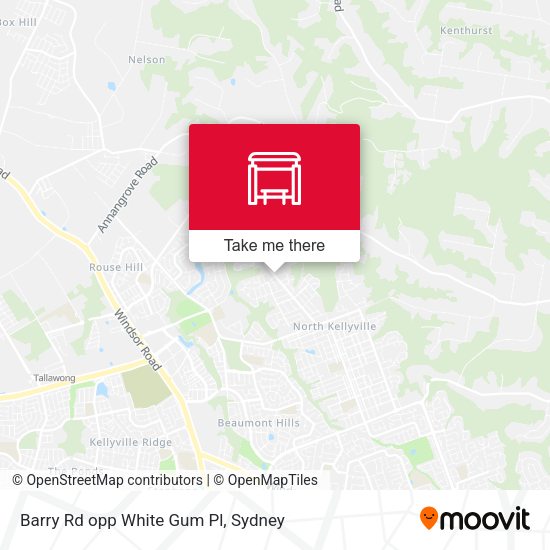 Barry Rd opp White Gum Pl map
