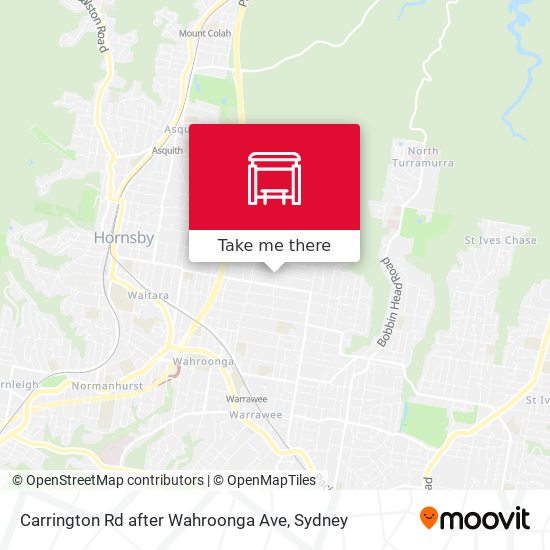 Mapa Carrington Rd after Wahroonga Ave