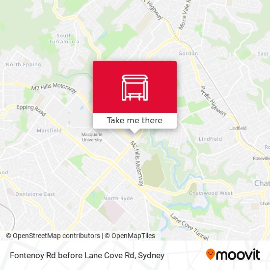 Fontenoy Rd before Lane Cove Rd map