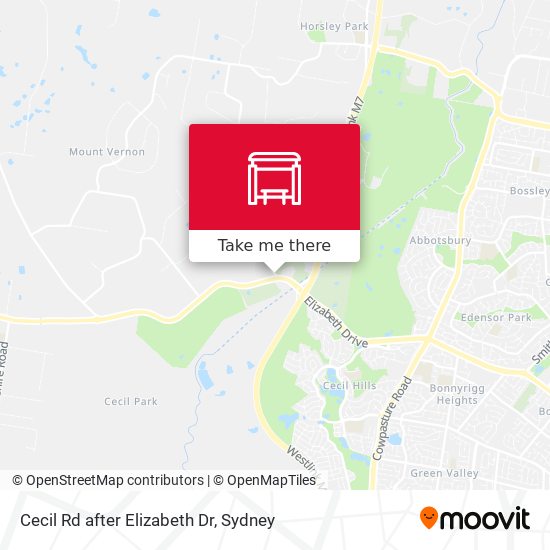 Cecil Rd after Elizabeth Dr map