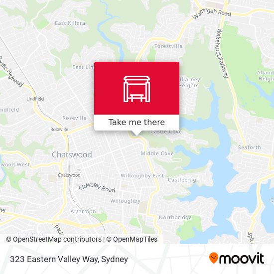 323 Eastern Valley Way map