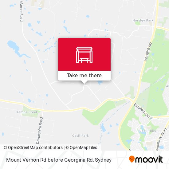 Mount Vernon Rd before Georgina Rd map