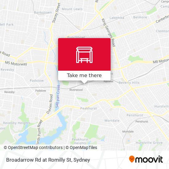 Broadarrow Rd at Romilly St map
