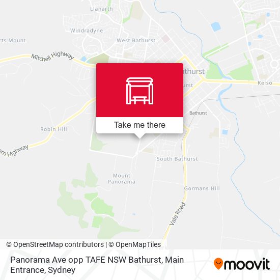 Panorama Ave opp TAFE NSW Bathurst, Main Entrance map
