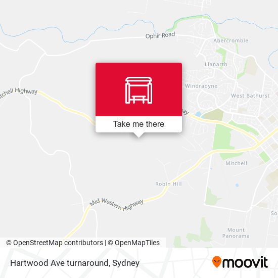 Hartwood Ave turnaround map