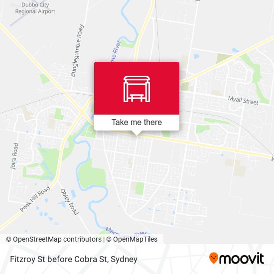 Fitzroy St before Cobra St map
