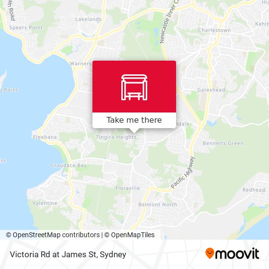 Victoria Rd at James St map