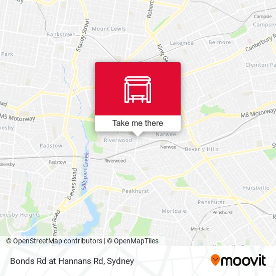 Bonds Rd at Hannans Rd map
