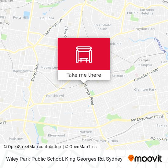 Mapa Wiley Park Public School, King Georges Rd