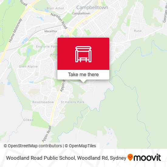 Woodland Road Public School, Woodland Rd map