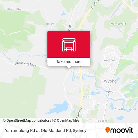 Yarramalong Rd at Old Maitland Rd map