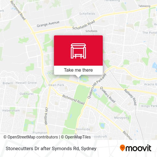 Stonecutters Dr after Symonds Rd map