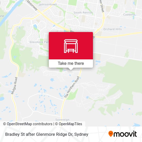 Bradley St after Glenmore Ridge Dr map