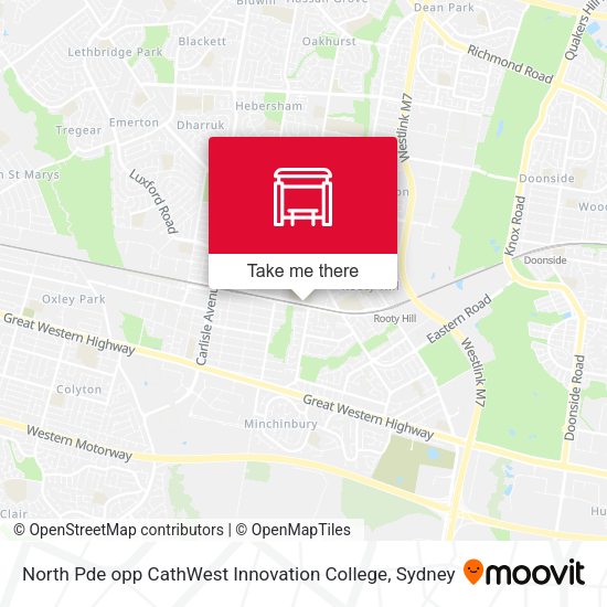 North Pde opp CathWest Innovation College map