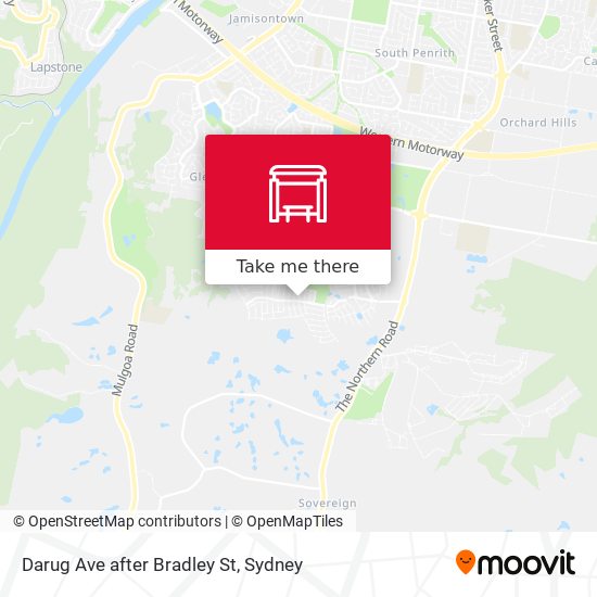 Darug Ave after Bradley St map