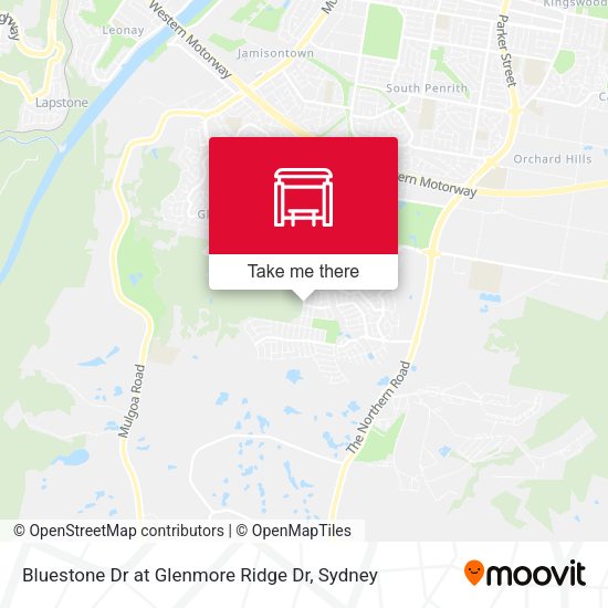 Bluestone Dr at Glenmore Ridge Dr map
