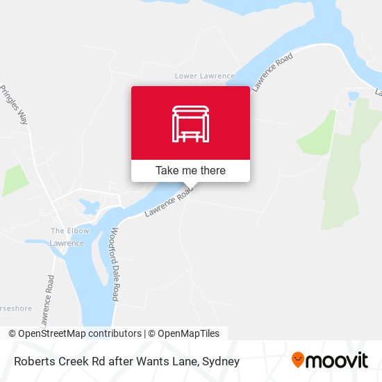 Roberts Creek Rd after Wants Lane map