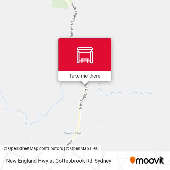 New England Hwy at Cottesbrook Rd map