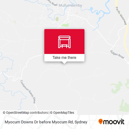 Myocum Downs Dr before Myocum Rd map
