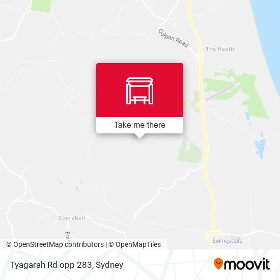 Tyagarah Rd opp 283 map