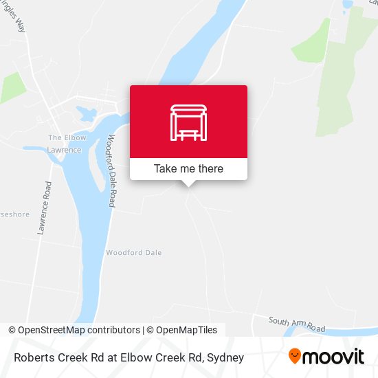 Roberts Creek Rd at Elbow Creek Rd map