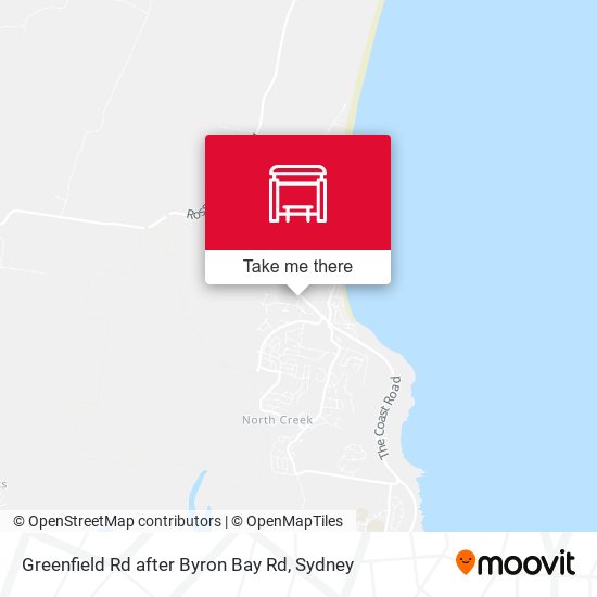 Greenfield Rd after Byron Bay Rd map