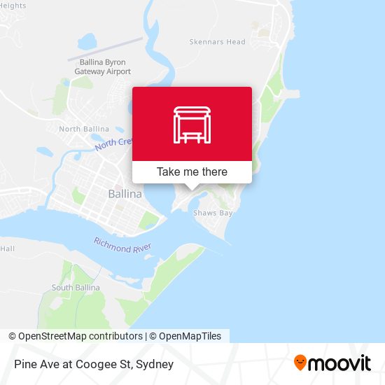 Pine Ave at Coogee St map