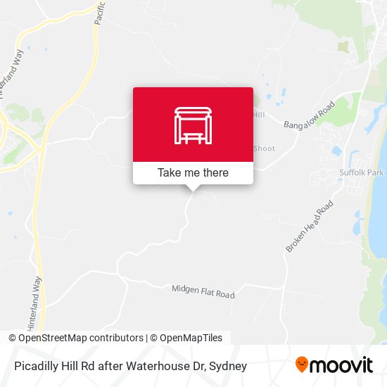 Picadilly Hill Rd after Waterhouse Dr map