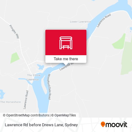 Lawrence Rd before Drews Lane map