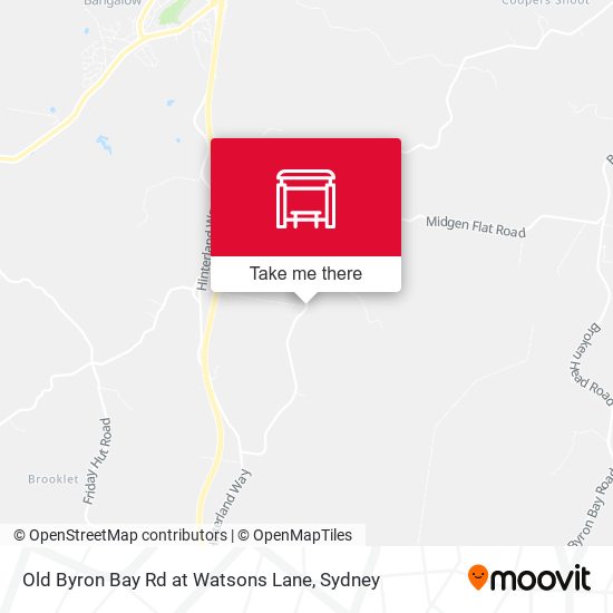 Old Byron Bay Rd at Watsons Lane map