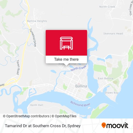 Tamarind Dr at Southern Cross Dr map
