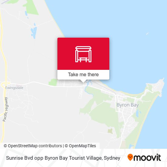 Sunrise Bvd opp Byron Bay Tourist Village map