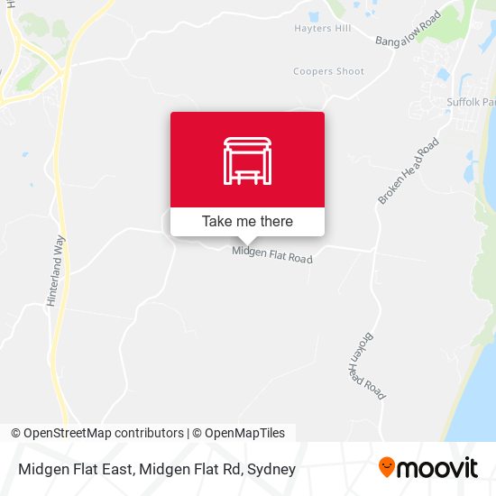 Midgen Flat East, Midgen Flat Rd map