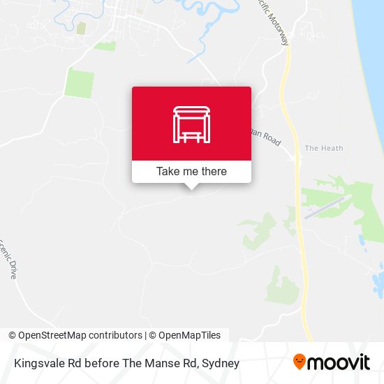 Kingsvale Rd before The Manse Rd map