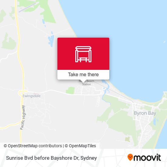 Sunrise Bvd before Bayshore Dr map