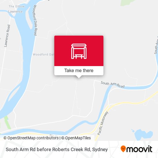 South Arm Rd before Roberts Creek Rd map