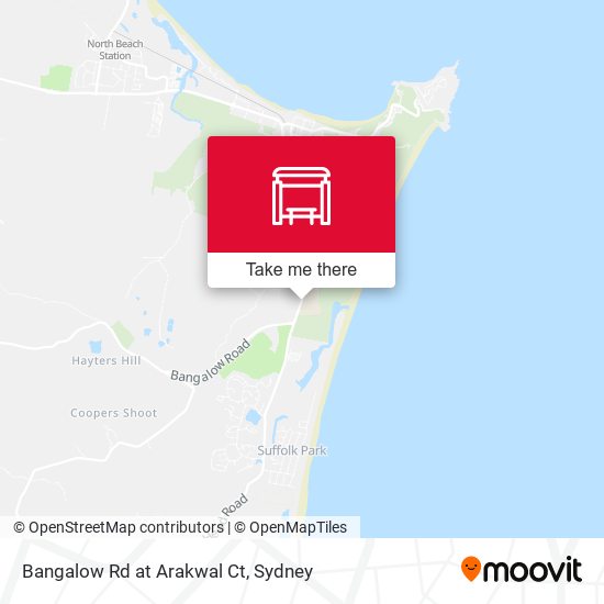 Bangalow Rd at Arakwal Ct map