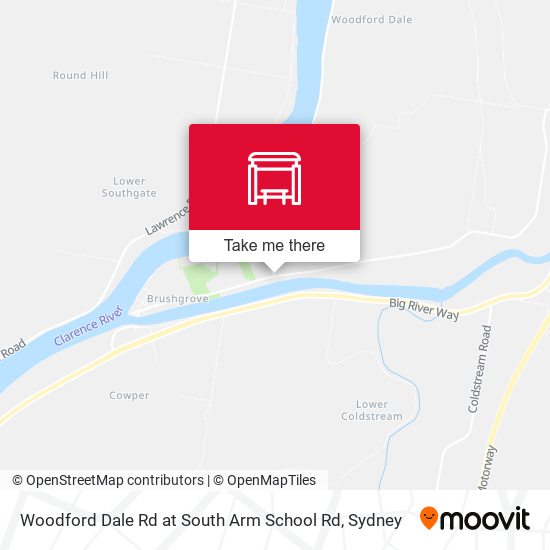 Woodford Dale Rd at South Arm School Rd map