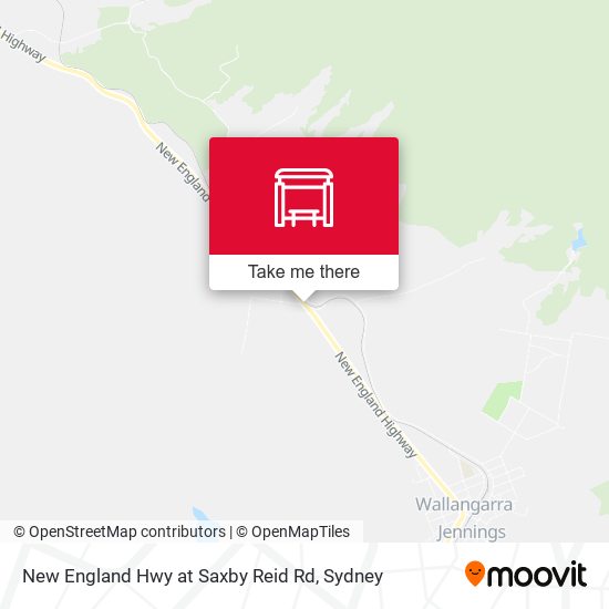 New England Hwy at Saxby Reid Rd map