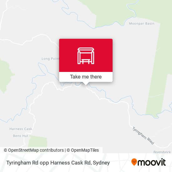 Tyringham Rd opp Harness Cask Rd map