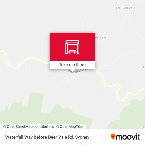 Waterfall Way before Deer Vale Rd map