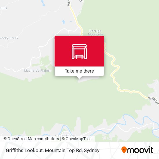 Griffiths Lookout, Mountain Top Rd map