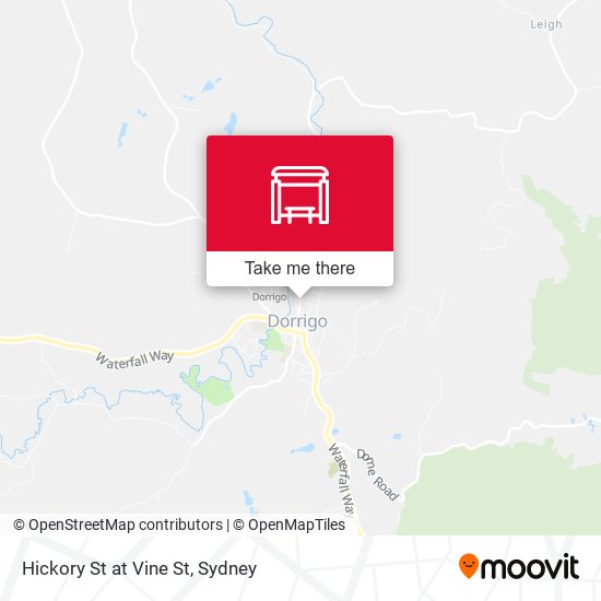 Hickory St at Vine St map