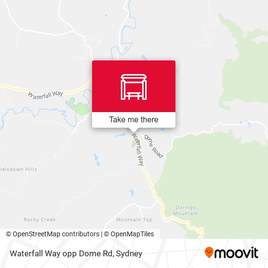 Waterfall Way opp Dome Rd map