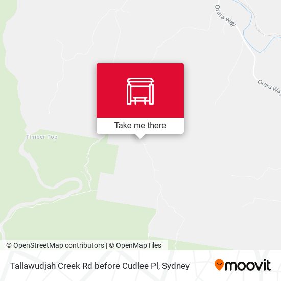 Tallawudjah Creek Rd before Cudlee Pl map