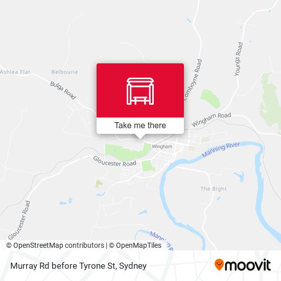 Murray Rd before Tyrone St map
