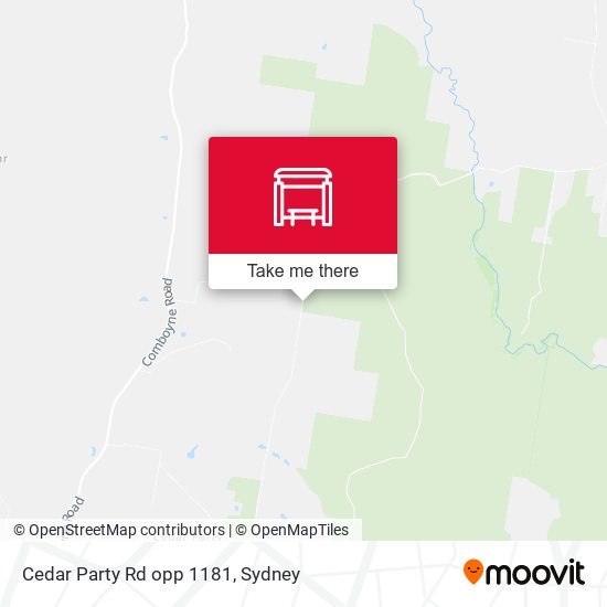 Cedar Party Rd opp 1181 map