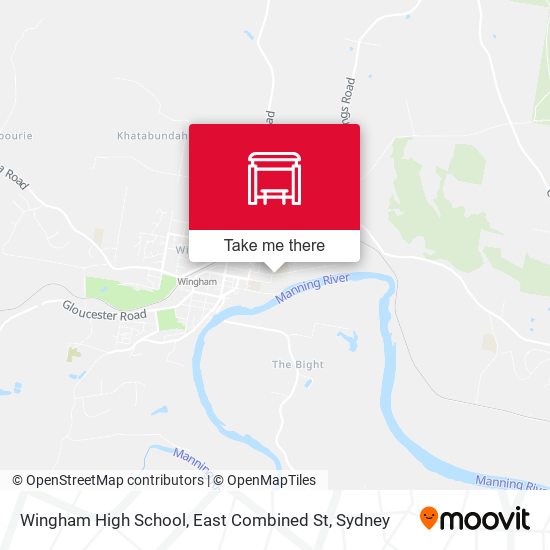 Wingham High School, East Combined St map