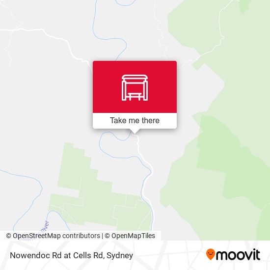 Nowendoc Rd at Cells Rd map