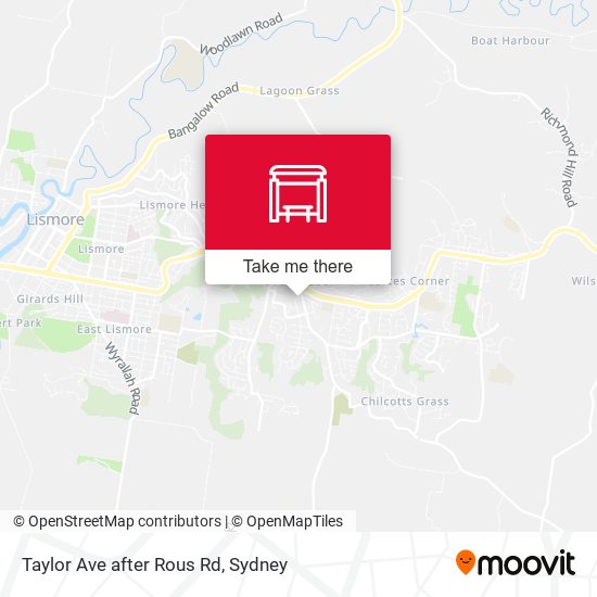 Taylor Ave after Rous Rd map